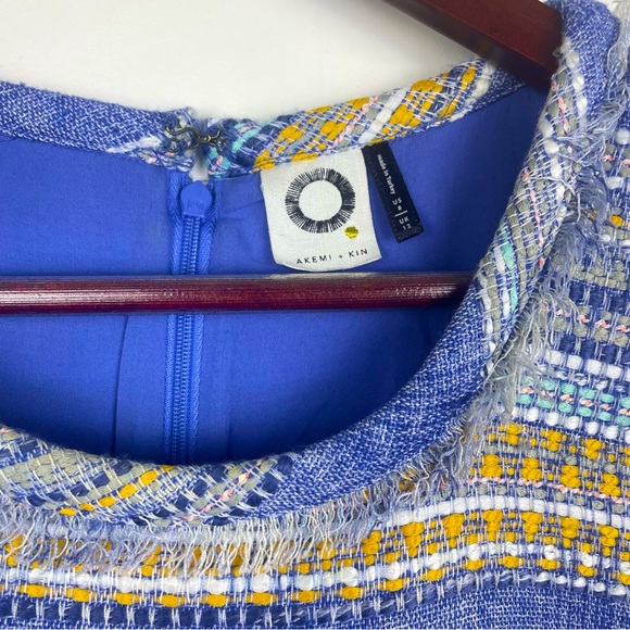 Anthropologie Akemi and Kin Women’s Tweed Shift Dress Patch Pockets Size 8 Fall - Picture 4 of 10